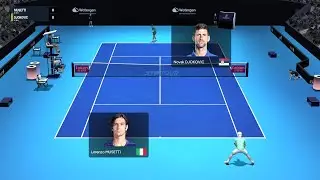 [Full Ace Tennis] Геймплей Мусетти против Джоковича | Hallenic Open | Athens (видеоигра)