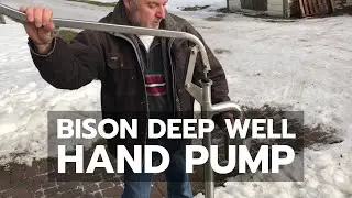 ДЕМО: Ручной насос для глубоких скважин Bison зимой