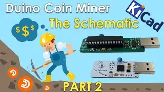 My Homemade USB Duino-Coin Miner in KiCAD | Schematic | #Electronics #Crypto #Mining