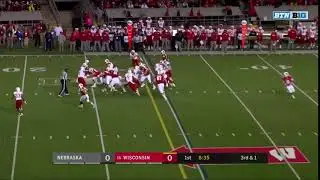 Tyler Biadasz Really Low Pad Level vs Nebraska 2018
