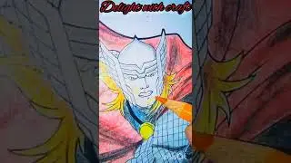 Colouring Thor #avengers #delightwithcraft #shorts // how to colour Thor the avenger #believer