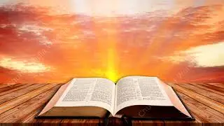 Open Bible With Slower Sunset Christian Worship Loop Video