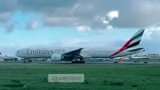 Wow keren❗️emirates airlines take off from lisboa airport portugal tu dubai UAE