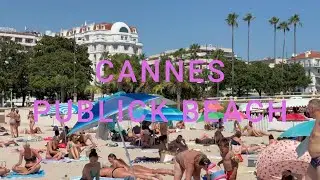 🌴 Cannes Public Beach – FREE Access to Paradise! 🇫🇷 French Riviera 4K Walk