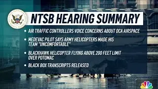 DCA crash investigation: 4 things learned in days of NTSB hearings | NBC4 Washington