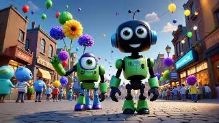 Benny Bot Plays Music | Robot Song for Kids | Nursery Rhymes and Musical Learning Fun