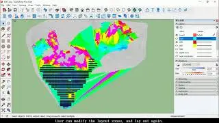 1.6 Array layout  --- Layout Selected (3D design for complex terrain PV plant)