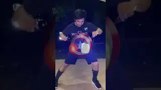 Captain America Recreated with a Diabolo (Chinese Yoyo)