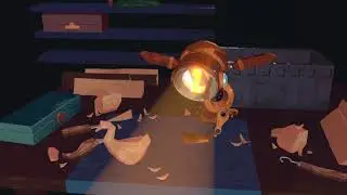 Little character animation in Blender || Steampunk lamp || practice