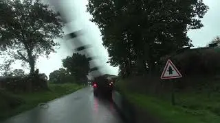 Driving From 22160 Le Croissant To 22110 Pempoul &Eacute;ven, Rostrenen, C&ocirc;tes d'Armor, Brittany, France