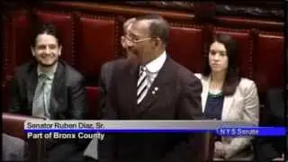 Senator Ruben Diaz session remarks on Senate Resolution J.3807