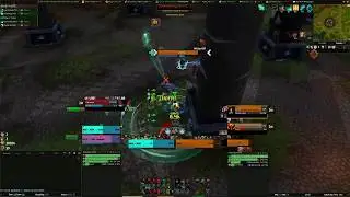 World Of Warcraft - Arena 2vs2 - MW monk 8.2 BfA - uh dk vs rdru + fury, 2000mmr, rdru survi
