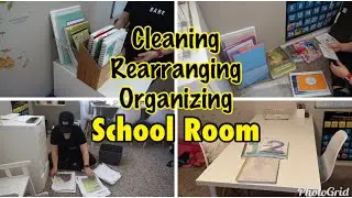 CLEAN WITH ME / DECLUTTERING & ORGANIZING THE SCHOOL ROOM/ OFFICE
