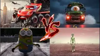 Mcqueen Eater 🆚School bus🆚Minion zombie🆚 Demokosita tiles hop
