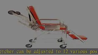 MS3C-1000, EMS Series Ambulance Stretcher Chair, Weight Capacity 350lbs