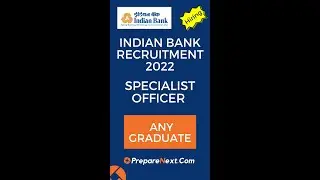 Indian Bank Recruitment 2022 | Specialist Officer | Bank Job | Govt Job | Anywhere in India