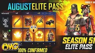 Free Fire New August Month Elite Pass 2022 Review | Season 51 Elite Pass All Items & Bundles