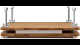 Elfcool Book Press Wood and Bamboo Book Press Bookbinding Portable Book Binding Tool Kit