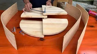 Woodworking Ideas Unique & Interesting Curved Wood Strips // Creative Design Space Saving Food Tray
