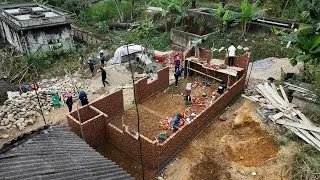 Chị em Sai Đôi (T 7)| Thần tốc thợ xây lên tường cao người nhà đắp xong đất nền - Hàng Tết nhà A Tú