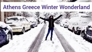Athens Greece Winter Wonderland | Heavy Snowfall in Athens 2022
