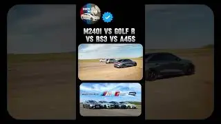 M240i VS GOLF R VS RS3 VS A45S #shorts #youtubeshorts #bmw #volkswagen #audi #mercedes