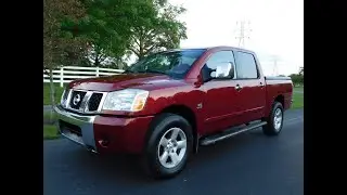 2004 Nissan Titan SE Crew Cab 4X4: 5.6 L, 6 Passenger, Bedcover and Liner, 9,400 LB Towing Capacity!
