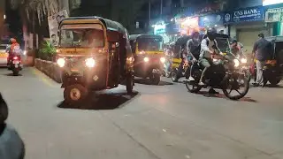 Auto Rickshaw Night Ride at Wagle Estate Thane || Thane City Tour