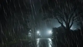 Night Rain With Gentle Thunder Sounds | Deep Meditation and Calm Sleep Audio