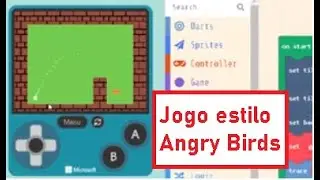 Aprendendo a fazer jogo estilo Angry Birds no Makecode Arcade - extens&atilde;o Dart, parece game de golf
