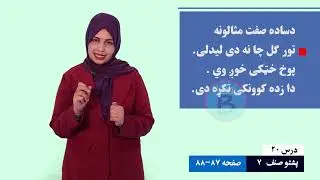 پشتو صنف ۷ | درس ۲۰ | صفت او ډولونه یې