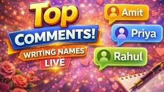 writing✍️ subscribers names ❣️ Live||comment💬 your names||