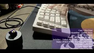 Neo Ergo(White) / Duhuk Bitter Tea Purple switch V2 (Stock) / 21Kb PBT