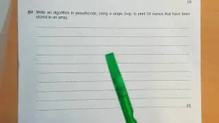 ** FOR TO NEXT LOOP ** with OUTPUT of ARRAY DATA - PSEUDOCODE ALGORITHM  GCSE iGCSE computer science