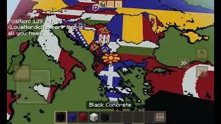 Albania & Greece - Medium Scale World Flag Map [Part 10][Minecraft]