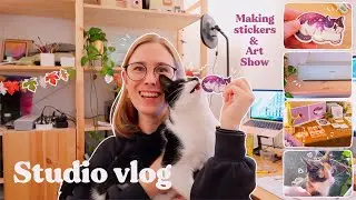 ✩ STUDIO VLOG ✩ Learning Sticker making, Booth Setup & Review Kunst Kijken Volendam