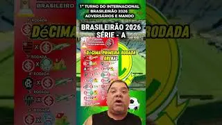 os advers&aacute;rios e mando de campo do Internacional no 1&deg; turno do Brasileir&atilde;o 2026.