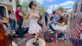 Over the Waterfall - M.M. buckdancer - The Yellow Dandies bluegrass - Bear on the Square 2022
