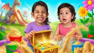 Victoria y Violetta juegan en el arenero 🏖️ | Video divertido para ni&ntilde;os