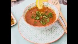 Chorba frik aux légumes au thermomix ou soupe algérienne au blé concassé aux légumes