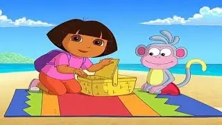 Dora and buji enjoying picnic colouring art | Colourful drawing of Dora and buji 