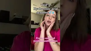 Top 5 hyaluronic acid serums 💧✨ #hyaluronicacid #serum #esthetician