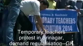 Temporary Teachers Protest In Srinagar, Demand Regularisation