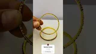 Gold 916 purity Beads Bangles , wt:- 18 gms ( 18 gms - 3 gms beads = 15 gms gold ) @ 9849673856