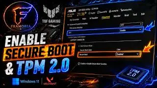 How to enable Secure boot & TPM 2.0 in Asus TUF Gaming BIOS!