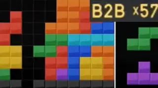 57 T-Spin Tetris Chain! Expert Tetrio