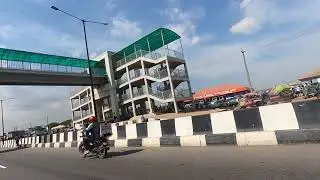 NIGERIA: Drive through Murtala Mohammed Airport, Lagos - Nigeria, Beautiful Highway in West Africa.