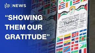 PLO raises flags of countries recognizing Palestine in Ramallah HQ