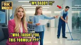 “Who Taught You This Formula” — CEO Shocked as Little Girl Pointed to Her Janitor Dad
