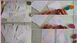 embossed coloring for  scrapbooking paper tutorial/tuto embossage coloré papier pour le scrap/papel
